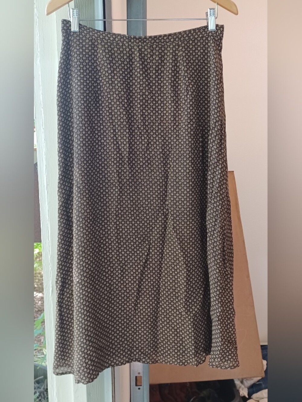 90s Talbots Brown Floral Skirt